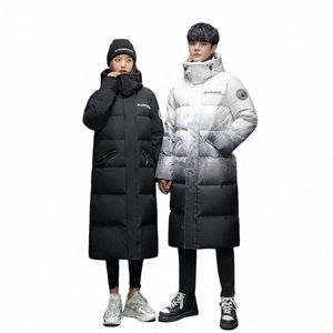 -30Degree Winter Men Kurtka Wysokiej jakości LG Down Pales Fi Hood Windproof 90%biały płaszcz z kaczki swobodny gruby ciepły D3T3#