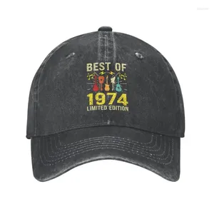 Ball Caps Fashion Cotton Funny Muzyka Nauczyciela baseballowe Czapki Mężczyźni Women Awesome Awesome od 1974 roku Gitarzysty Gifts Birthday Dad Hat Sport