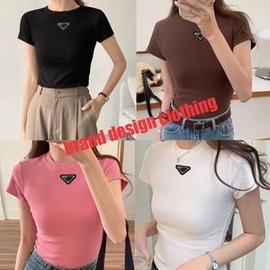 女性デザイナー衣料ファッションTシャツ女性ティートップTシャツ刺繍セクシーなTシャツ夏のニットタンクトップ通気性プルオーバーホワイトトップス