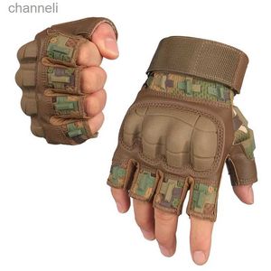 Tactical Gloves Men Fingerless Special Forces Outdoor Half Finger Glove Combat Anti-slip Motorcycle Biker YQ240328