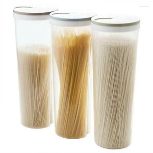 Förvaringsflaskor Hållbar klar plastboxbehållare för spaghetti nudel mat hemkök