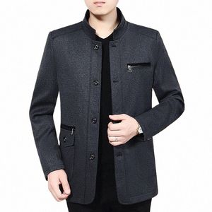 Осень-зима классические флисовые куртки среднего возраста для пожилых людей свободные повседневные уличные топы мужские пальто мужская одежда A9Hi #