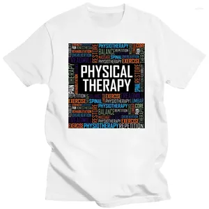 Męskie koszulki Pt Physical Therapy Shirt Words terapeuta Miesiąc T-shirt bawełniany letni projekt męski normy