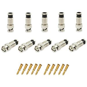 ESCAM 10pcs/lotto Sistema di sicurezza BNC Connettore di compressione Connector Jack per accessori per fotocamera CCTV cavo coassiale RG591.Per la fotocamera CCTV ESCAM