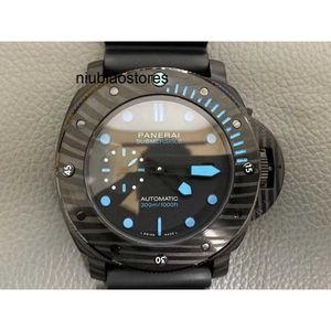 Duży zegarek Super Men Mechaniczny zegarek Zakrzywiony powlekany szkło 47 mm 16 mm Pierwsza warstwowa skórzana pasek Designer Pełny stal nierdzewna wodoodporna