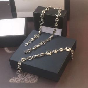 Men's silver and gold necklace with large chain Designer Necklace G Jewelry Fashion Necklace Gift