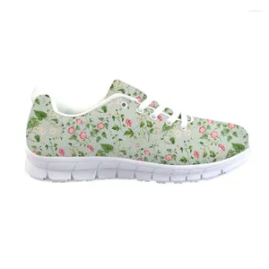 Casual skor flickor söta blommor 3d mönster damer sneakers andningsbara lägenheter som går för kvinnliga zapatillas mujer zapatos