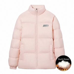 Ueteey Inverno Homens Mulheres Puffer Casaco Engrossar Quente Pato Branco Para Baixo Jaqueta À Prova D 'Água Gola Fi Casual Jaquetas Unissex G4gb #