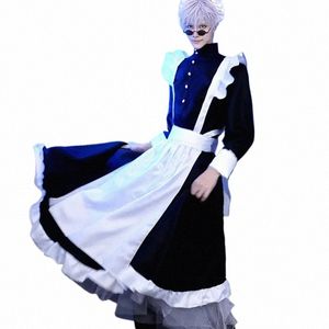 Mulheres Maid Outfit Lg Dr Apr Dr Lolita Dres Roupas Masculinas Unisex Café Traje Cosplay Anime Trajes Jujutsu Kaisen T4Zl #