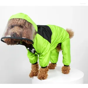 Dog Apparel Pet Raincoat Waterproof Clothes Jacket For Small Medium Dogs Cat Chihuahua Teddy Hooded Outdoor