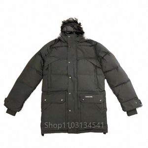 real Coyote Fur Winter Mens Canadian CG Emory Parka Down Goose Jacket Outdoor Coat Windproof Thickn Q8m8#