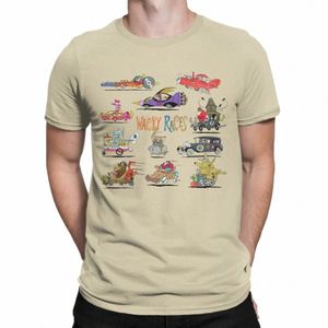 60s Wacky Races T Shirts Men 100% Cott Leisure T-Shirt O Neck Tee Shirt Short Sleeve Clothing 4XL 5XL 6XL V91g#