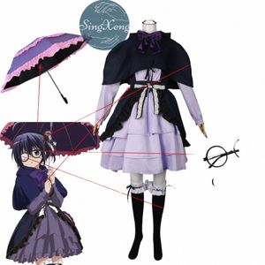 Singxengアニメラブチュニビョその他のDelusis Takani Rikka Cosplay Costume Lolita Maid Dr Bow Cloak Halenカスタマイズ29ow＃