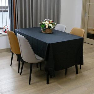 テーブルクロス使い捨てのテーブルクロス厚い固体色の長方形の赤い結婚式のお祝いプラスチックブラック
