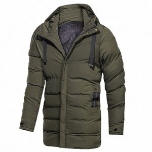 Inverno dos homens LG Quente Parkas Com Capuz À Prova de Vento Jaqueta Sólida Cott Grosso Casual Outwear Casaco Masculino Jaquetas Bomber Militar g5T0 #