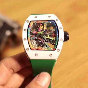 RichasMiers Watch Ys Top Clone Factory Watch Fibra de Carbono Automático Relógio de Pulso de Luxo Richrd Watch Relógio de Pulso Barril de Vinho Lazer Negócios Rm68-01 TreBGL1