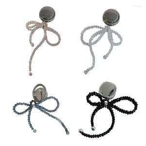 Keychains Handcrafted Rice Bead Phone Grip Crystal Bowknot Holder Multifunctional Stand Fashion Mount Accessory