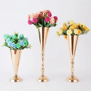 Vases Wedding Props Flower Ware Main Table Decoration Arrangement Iron Countertop Gold Bouquet Vase Decorations