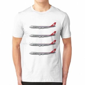 Boeing 747-8R7F-Cargolux T Shirt 6xl Cott Cool Tee Cargolux Freight Lufthansa UE samolotowe samoloty Aerospace Aviati K2ou#