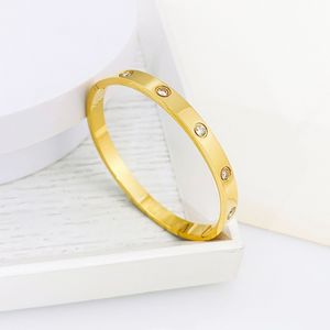 Designer smycken armband designer 18k rosguld silver titan stål diamant armband nagelarmband för män kvinnor fest gåvor