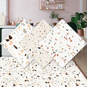 Films Wall Sticker Thick Self Adhesive Floor Stickers Vintage Terrazzo Tile Bathroom Ground Waterproof Wallpapers PP Bedroom Wholesale