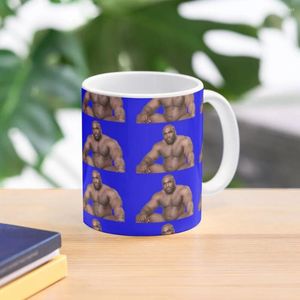 Canecas Barry Wood sentado na cama fundo azul escuro caneca de café copos para chá engraçados belos chás cerâmica criativa