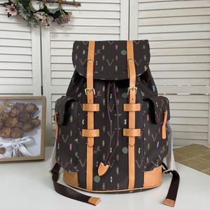Designer ryggsäckväska lyx varumärke dubbel axel remmar ryggsäckar kvinnor plånbok riktiga läderväskor lady pläd purses duffle bagage av varumärke W517 004