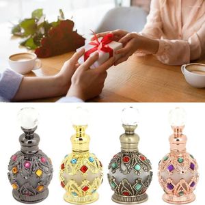 Storage Bottles Creative Gift Golden Refillable Empty Perfume Vintage Style Cosmetics Sample Test Container Essential Oil