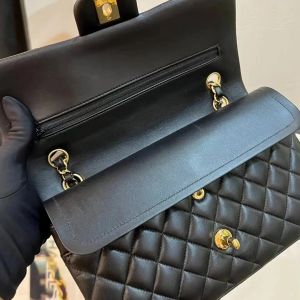 Designer bags High quality With original box Bag plaid flap CF caviar shoulder Handbag Gold Silver chain leather double letter Gold color buckle Luxury women's bags