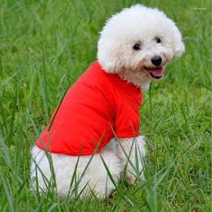 Köpek Giyim Pet T-Shirt İlkbahar Serin Giysiler Polo Sweatshirt Kedi Kolsuz Nefes Alabilir Yumuşak Köpek Kostüm Malzemeleri