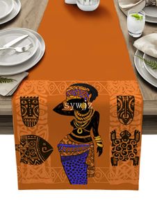 African Woman Tree Pattern Table Table Party Wedding Decor Mat Home Ozjazd Prezent Holiday Prezent 240325