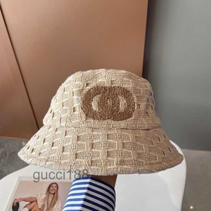 Kvinnors designer stickad hink hatt mode solfiskare för män kvinna lyxiga strandhattar motorhuven beanies halm baseball cap 2302084bf gnne guor