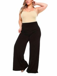 Primavera e verão novas mulheres plus size tecido de malha busin estilo formal fi cor sólida calças retas z8g5 #