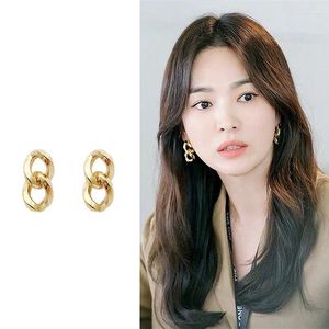 Ohrstecker 2024 Koreanische Welle Song Hye Kyo Gleiche Metallkette Licht Luxus Temperament Damenschmuck Modedesign Zubehör