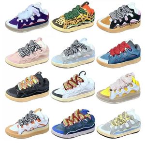 Designer Sneaker Classical Curb Sneakers Mesh Woven Lace-up Shoes Style Extraordinary Sneaker Embossed Leather Men Women Sneaker Nappa Calfskin Shoe