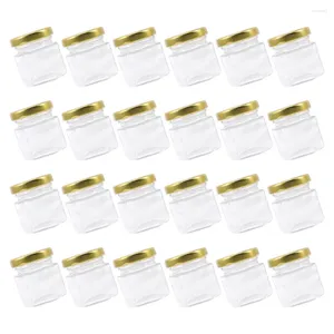 Set di stoviglie da 24 pezzi Jar baratto di miele Miele Mason Pentola a forma esagonale vasi sigillati Cavaziali bottiglie multiuso