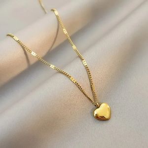 Ожерелье в форме сердца из нержавеющей стали, подходящее для женщин, 2023, новая модная цепочка в форме губ, простое ожерелье с подвеской, бесплатная доставка ювелирных изделий 240328