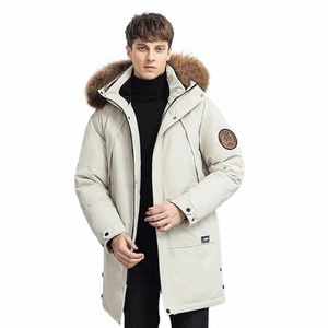 Herren LG Kapuzen-Daunenjacken Winter Fi Dicke Warme Parkas Mäntel Pelzkragen Camoue Windjacke Weiße Ente Daunenjacke A5cu #