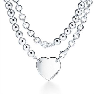 Pendanthalsband varumärkesdesigner Ny kvalitet 925 Sterling Silver Necklace Tamnplatta smycken present L221011192D