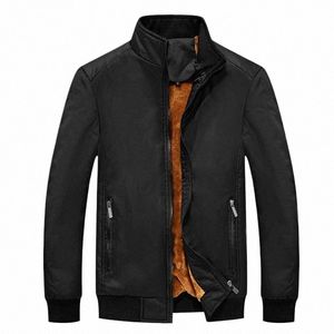 2023 Winter Men Jackets Plush Thick Warm Stand Up Collar Jackets Men's Breathable Comfort Windproof Coat Solid Casual Tops Male m9UO#