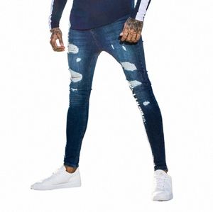 2023 Men Jeans Ripped Hip Hop Stretch Skinny Denim Pants Solid Color Blue Jogging Spring Summer Hip-Hop Slim Man Trousers S-5XL q4gj#