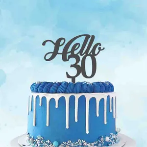 Party Supplies Personalized Birthday Cake Topper Custom Your Age Hello 30 For 30th Decoration