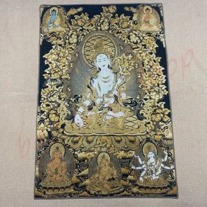 Sculture Thangka/pittura religiosa per la decorazione della casa/Bodhisattva Tara Bianca/Thangka di buon auspicio