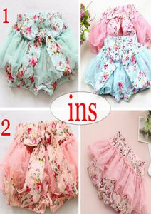 shumm summer baby bash kids pettiskirt tutu cotton cotton vintage花フローラルショートパンツショーツボウノットレギンブルマーピンクblu3562058