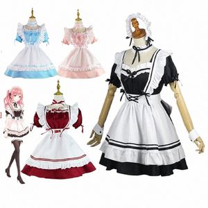 Costume cosplay sexy della cameriera Petto basso Lolita Outfit Anime Dolce carino giapponese Uniforme Festa di carnevale Bella ragazza donna Apr Dr U7ly #