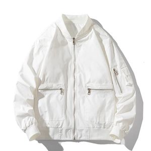 Män hiphop bomber jacka mode fasta kvinnor basket japansk streetwear coat par kläder ungdomar 240321