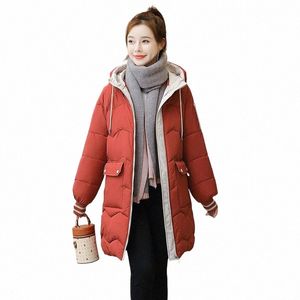 2021 New Winter Lg Jacket Women Parkas Hooded Thick Down Cott Padded Parka Female Jacket Short Coat Loose Warm Outwear 28wm#