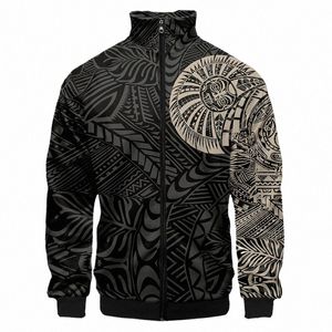 lcfa Unisex Jackets Coat Spring Fall Mens Funny Print Tahiti Polynesia 3D Jacket Zipper Man Fint Casual Outwears Sweatshirt Y3AU#