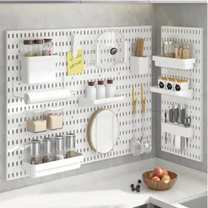 Stojaki DIY Wall Pegboard Akcesoria wiszące półki do przechowywania organizator ścienny bez uderzenia rzemieślnicze organizacja do garażu pokój kuchenny