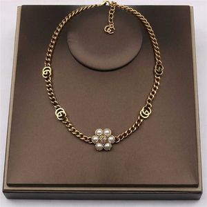 10% rabatt designer smycken pärla brev choker halsband halschain forntida hem liten doft enkel mångsidig krage kedja kvinnliga smycken